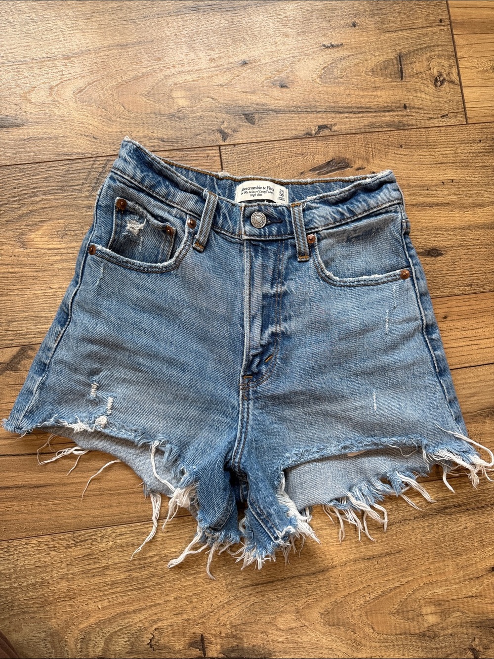 Abercrombie High-Rise Denim Shorts